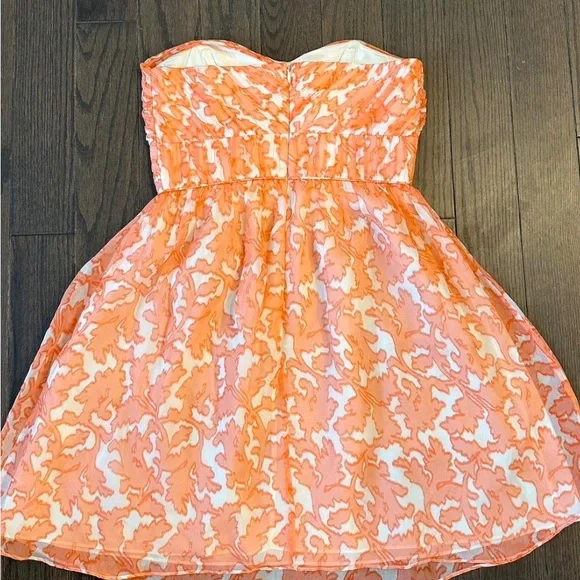 SOLD - Shoshanna Coral Reef Mini Dress - Picture 3 of 8